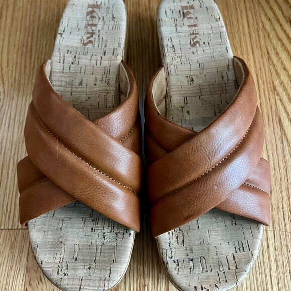 Like New Korks Faithe Platform Wedge Sandal Size 11M - Picture 3 of 7